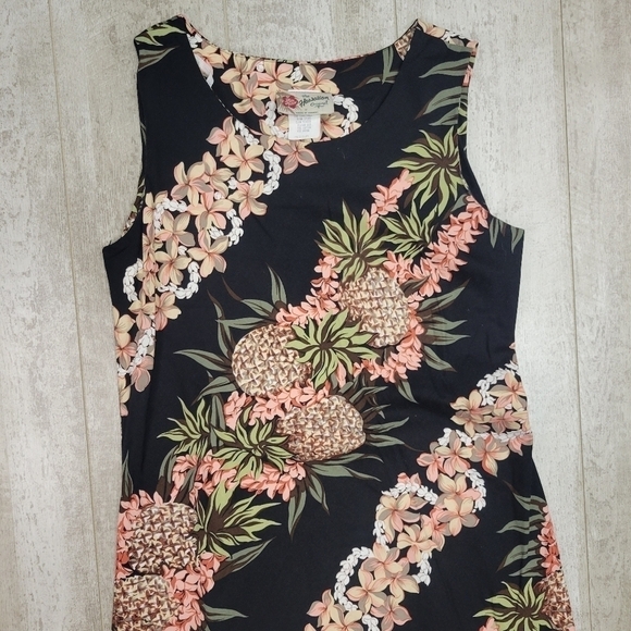 Vintage Tropical Hawaiian Midi Dress Size Medium - Picture 2 of 6